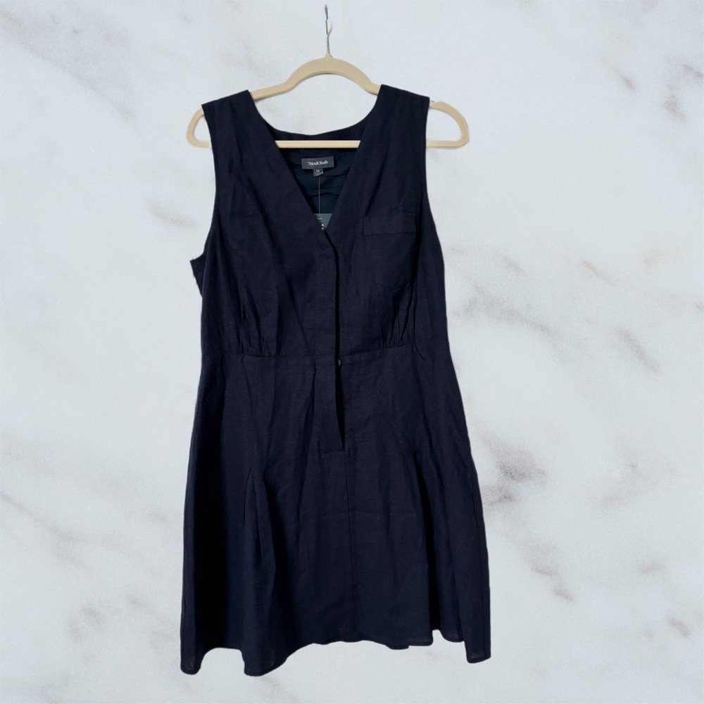 NWT - ModCloth Blue Button Up Linen Dress